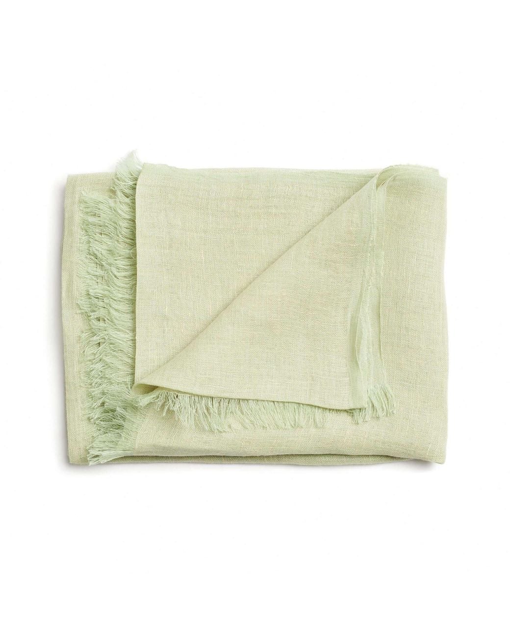 Variously White Pebble Light Hand Woven Soft Linen Scarf