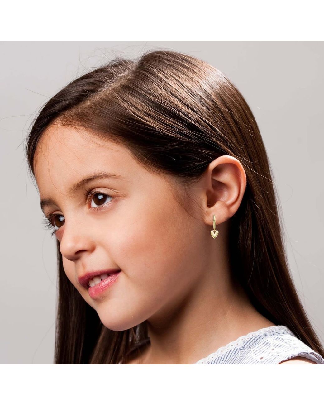 Genevive Jewelry Metallic Plated Heart Dangling Earrings
