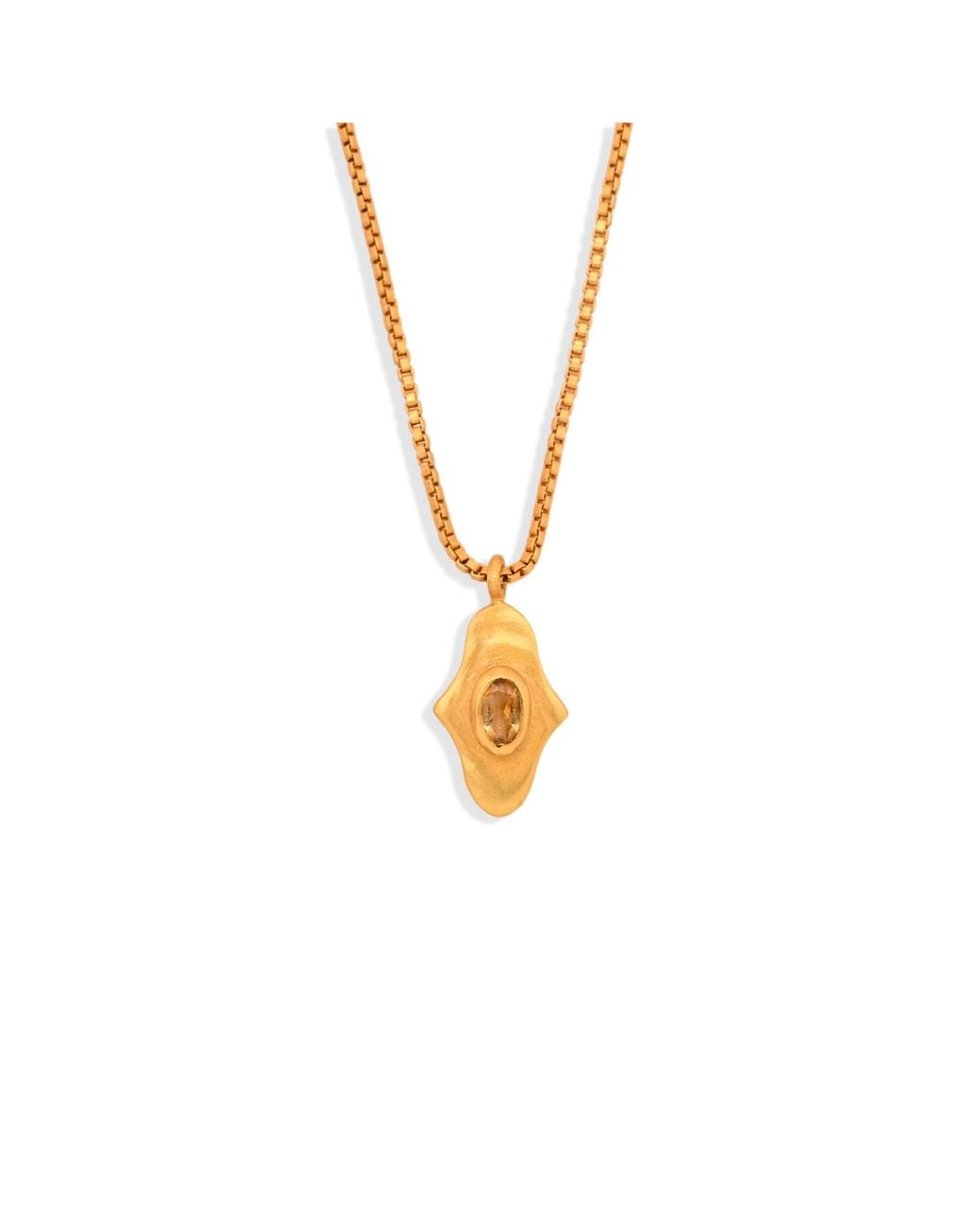 Opium Jewels Metallic Neutrals Birthstone Hamsa Necklace