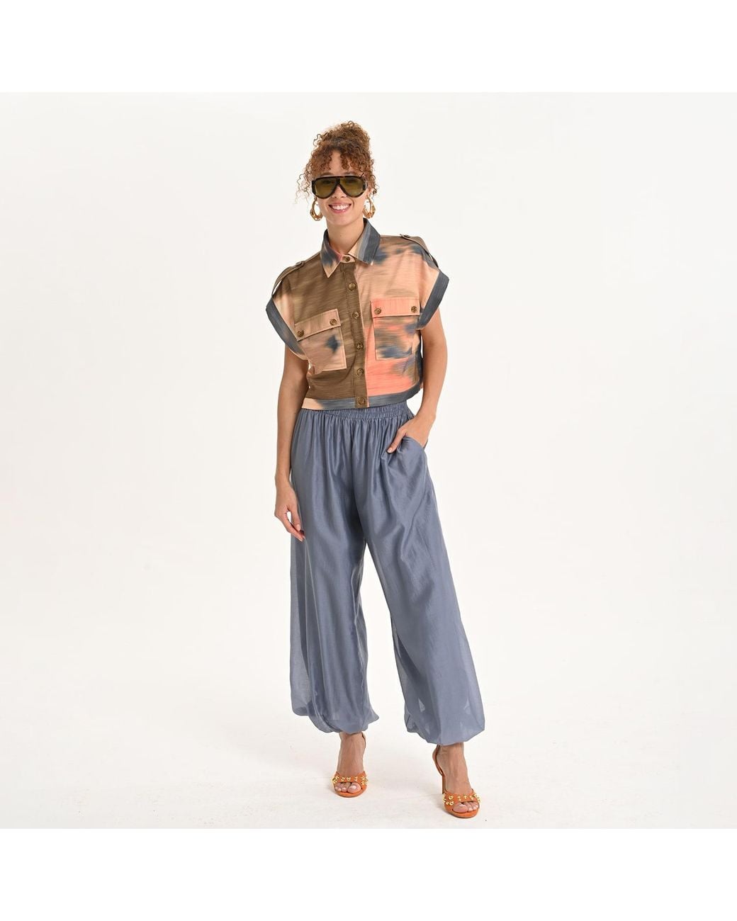 Lalipop Design Blue Mist Fluid Pants