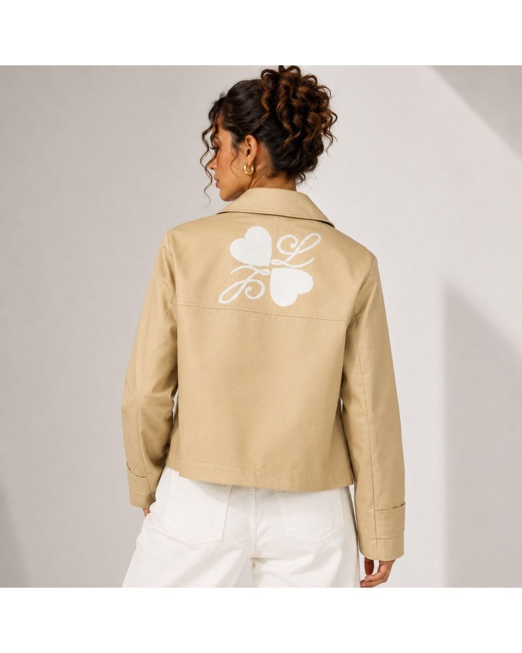 House of Laines London Natural Neutrals Laines Couture Cropped Trench