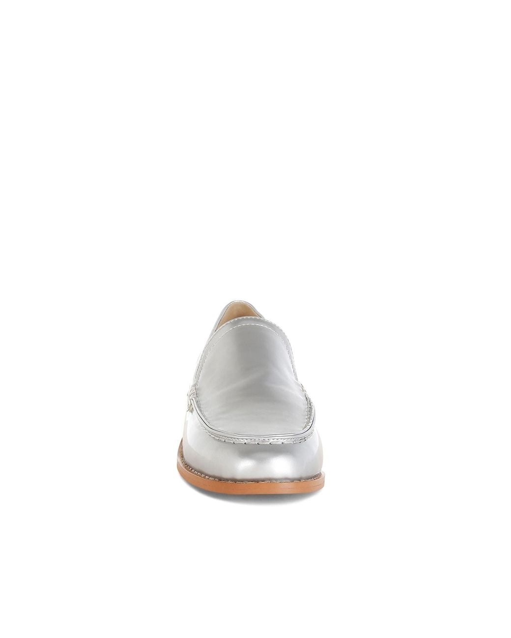 Rag & Co White Corleone Pleather Stacked Heel Loafers