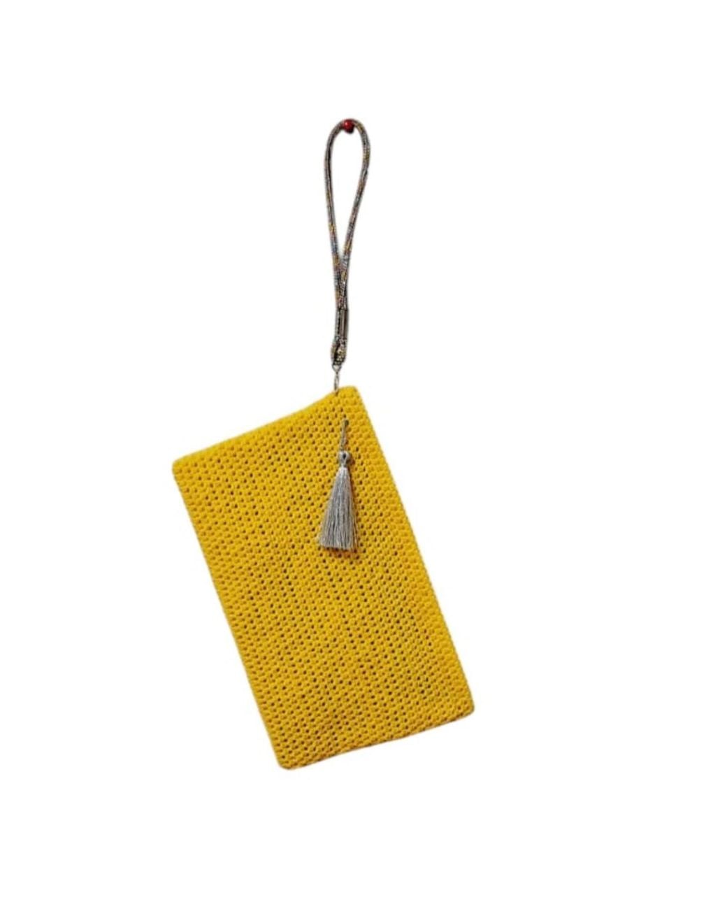 Springmoonatelier Yellow Handmade Clutch Bag – Elegant And Chic