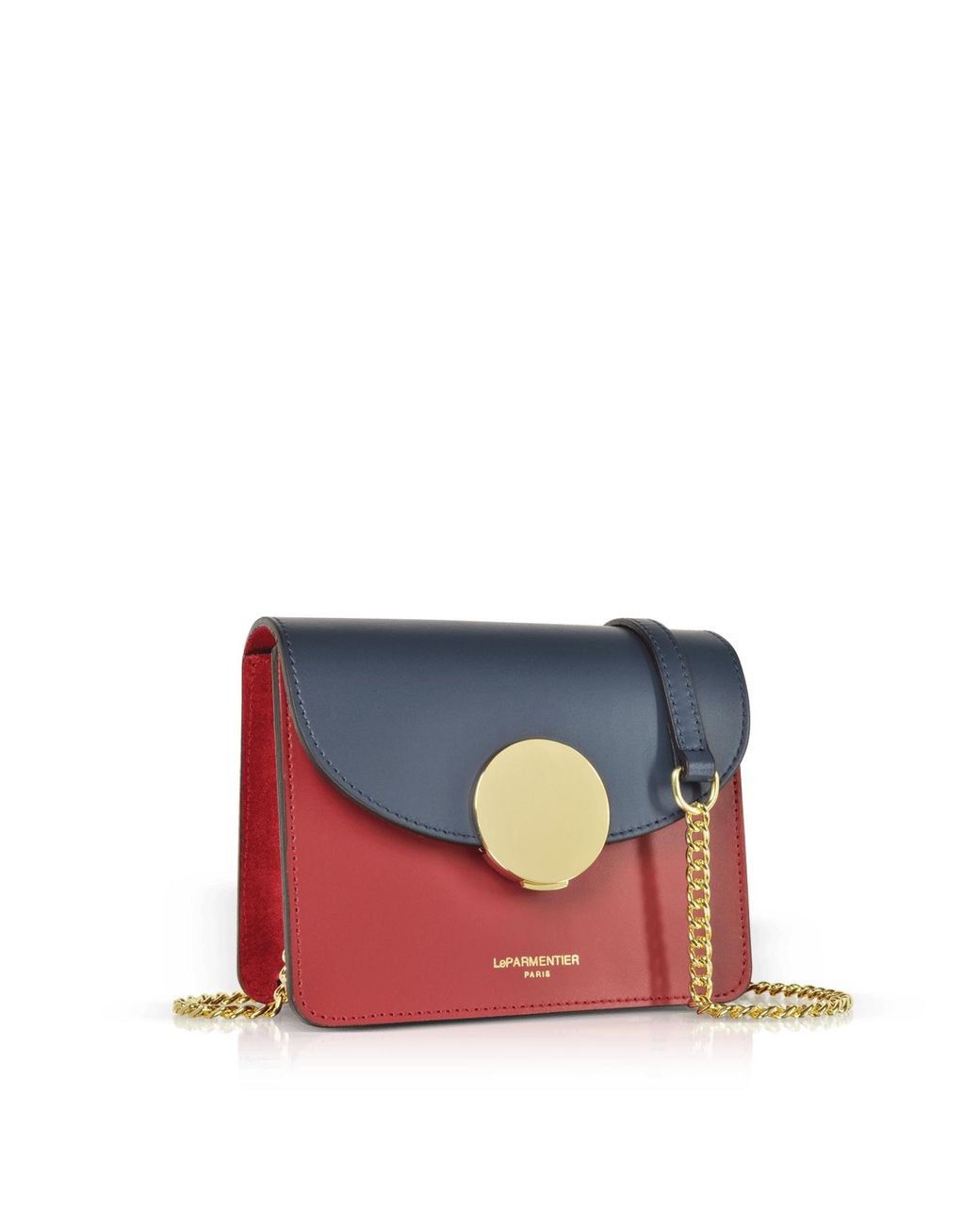 Le Parmentier Blue New Ondina Mini Color Block Shoulder Bag