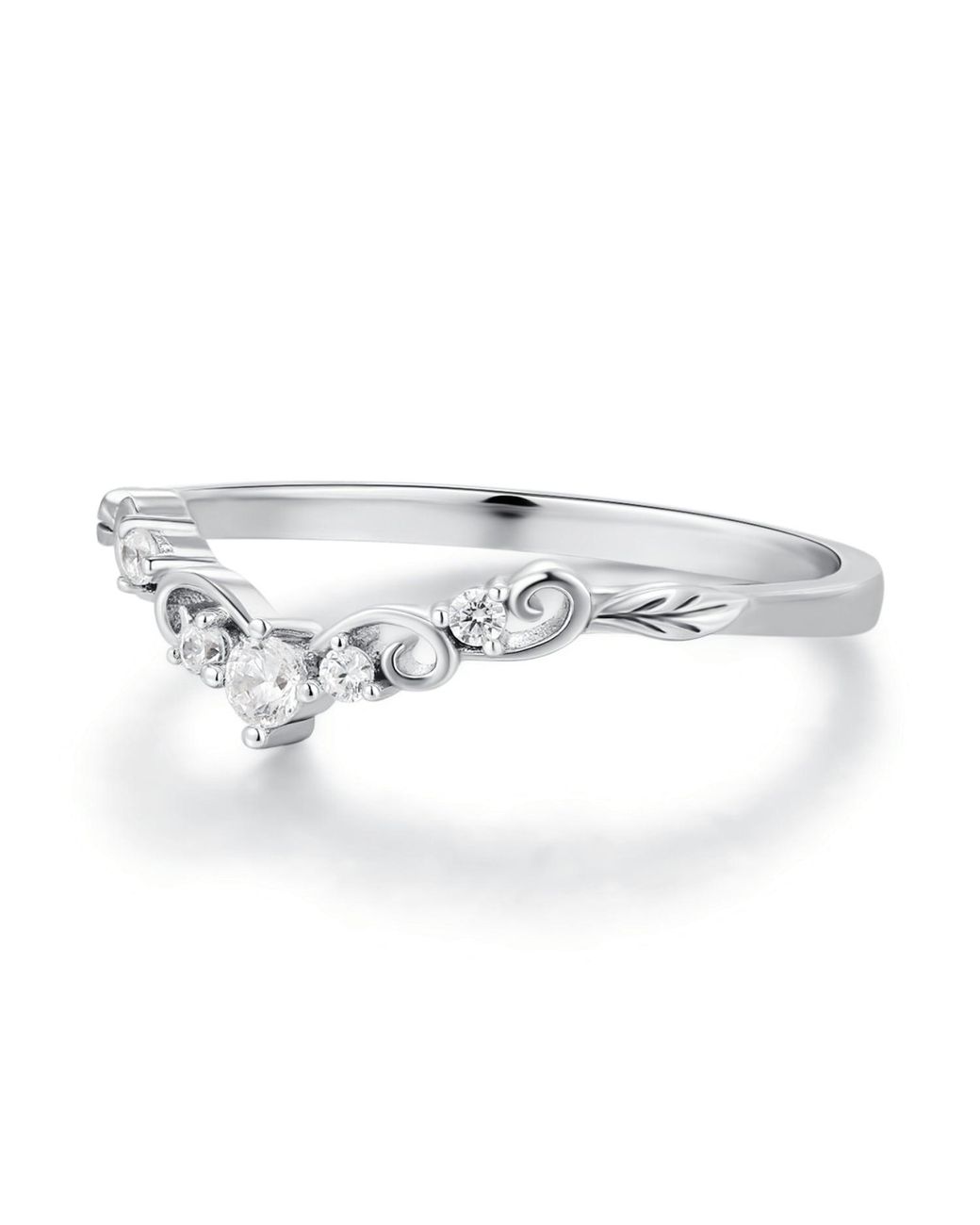 Azura Jewelry New York White Crest Band Vermeil