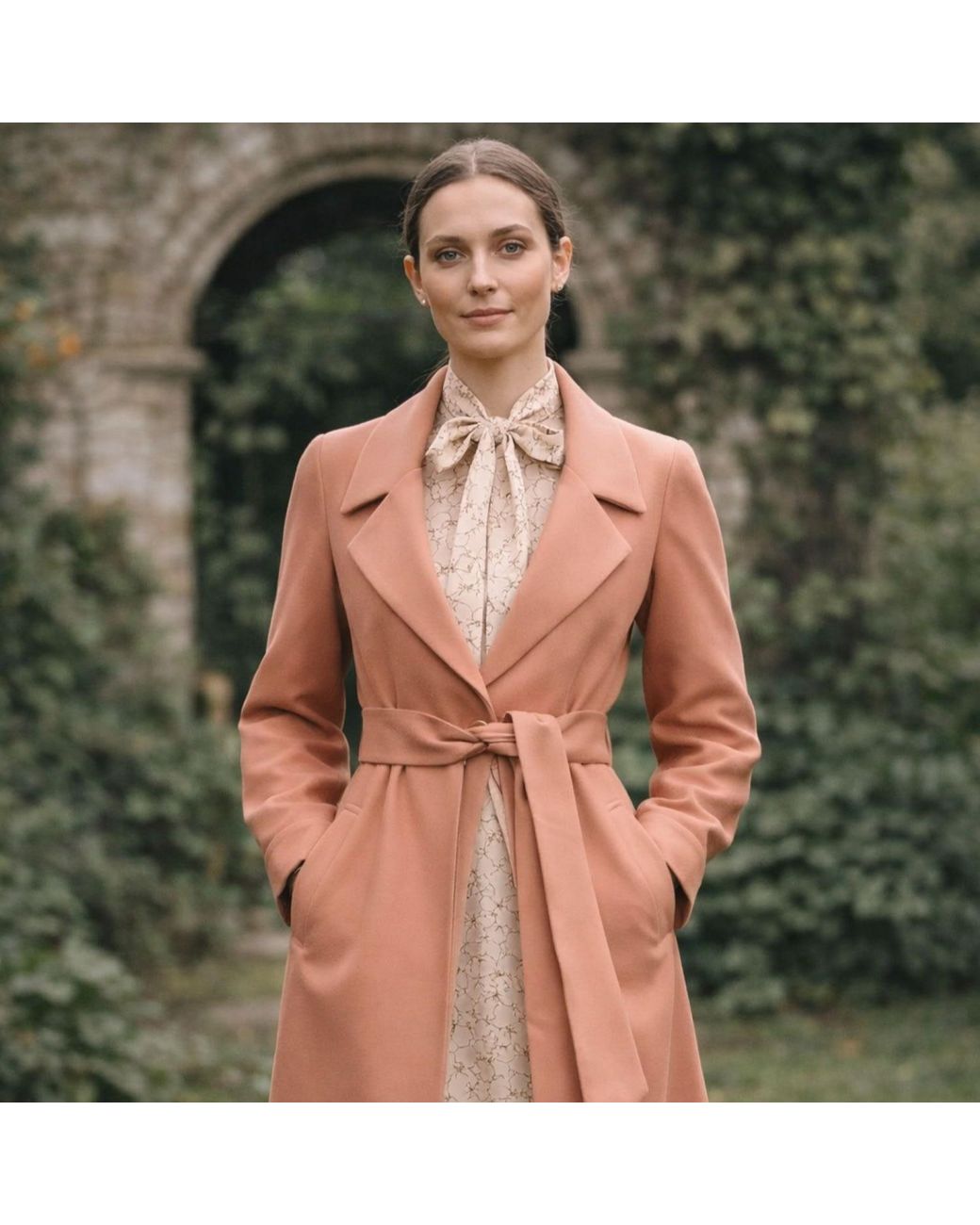 NUMBAT Pink Neutrals Elspeth Cotton Midi Coat