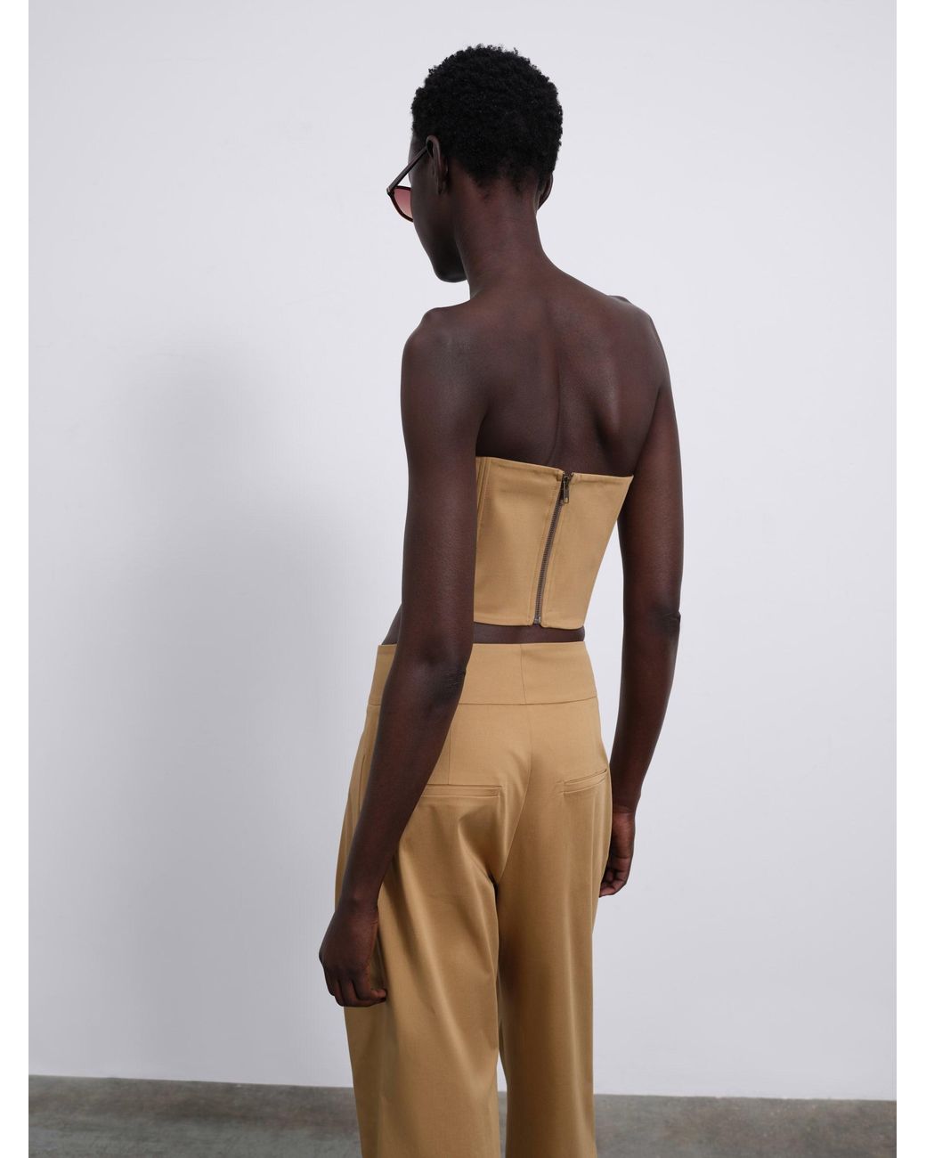 Sélone Natural Veyra Corset Top Warm Camel