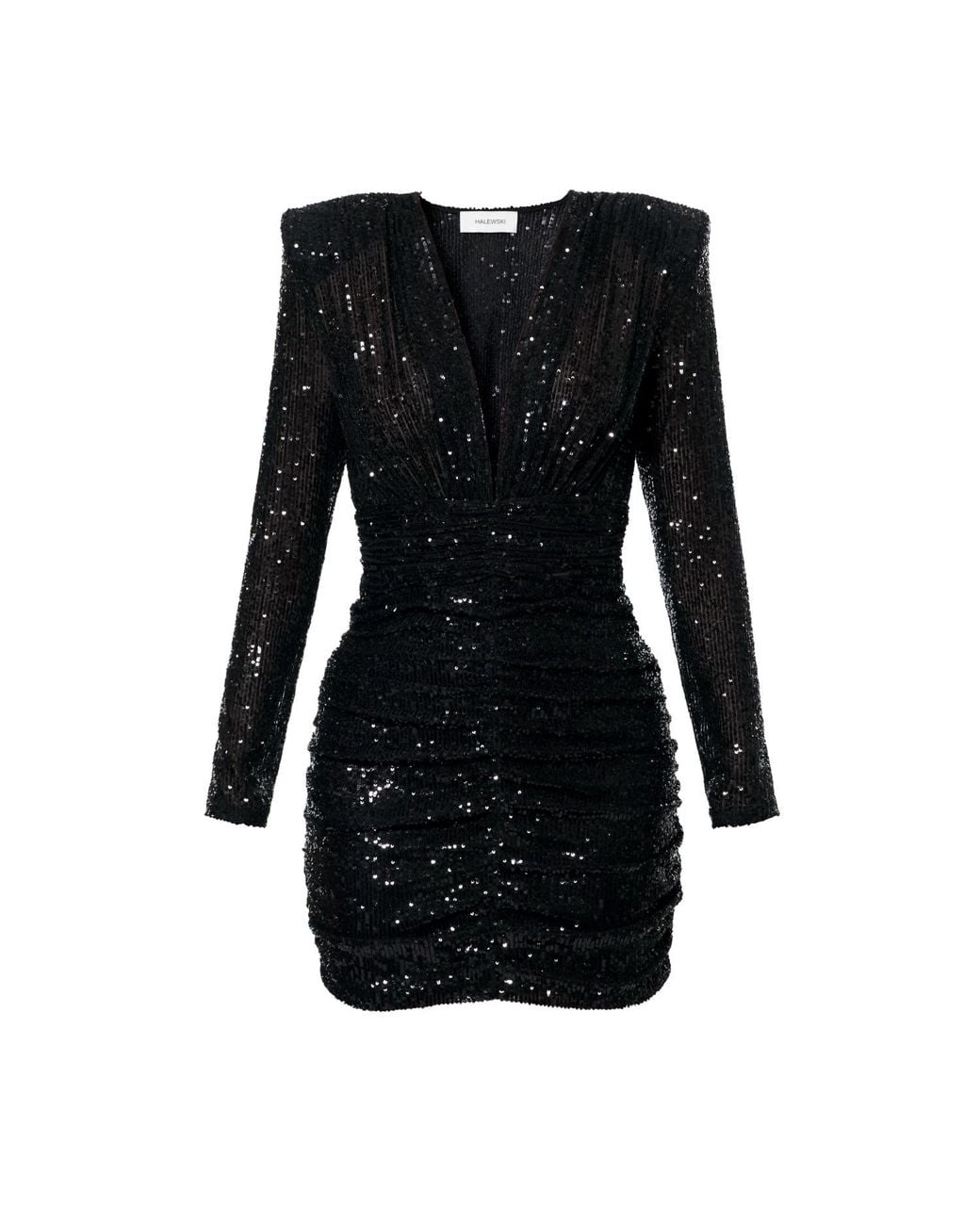 AGGI by HALEWSKI Black Jessica Sparkle Mini Sequin Dress