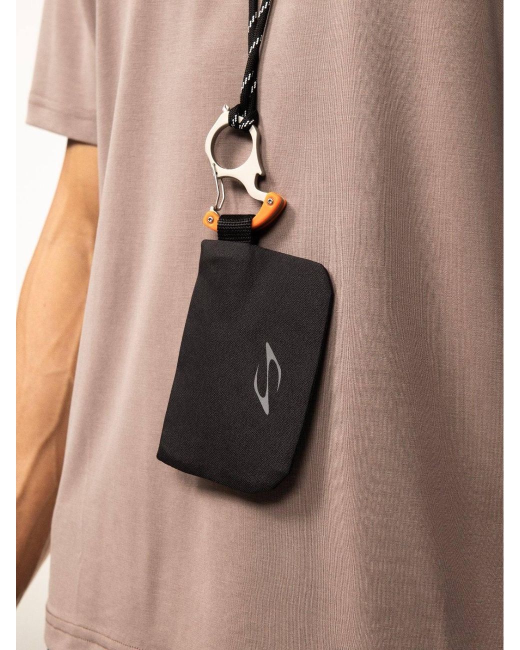 Saved Lab Black Lanyard Wallet for men