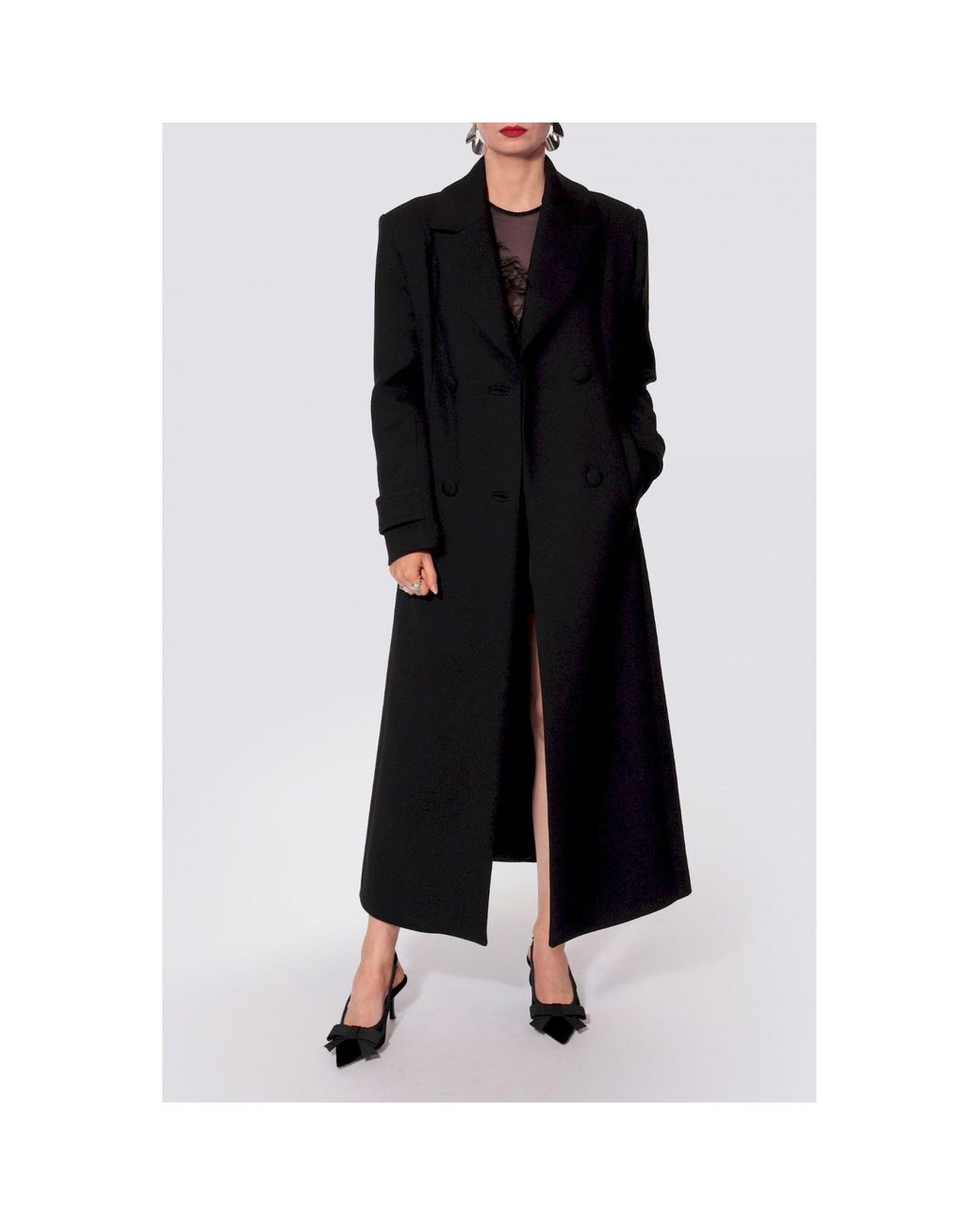 AGGI by HALEWSKI Black Cartney Maxi Coat