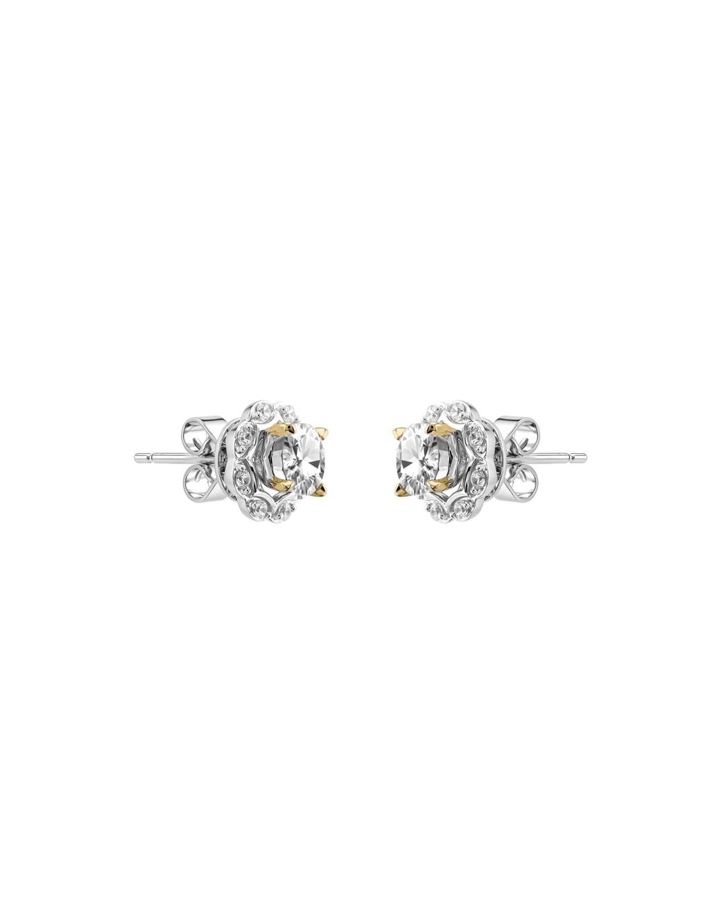 Arte Madrid Metallic Simple Two-Way Floral Stud Earrings