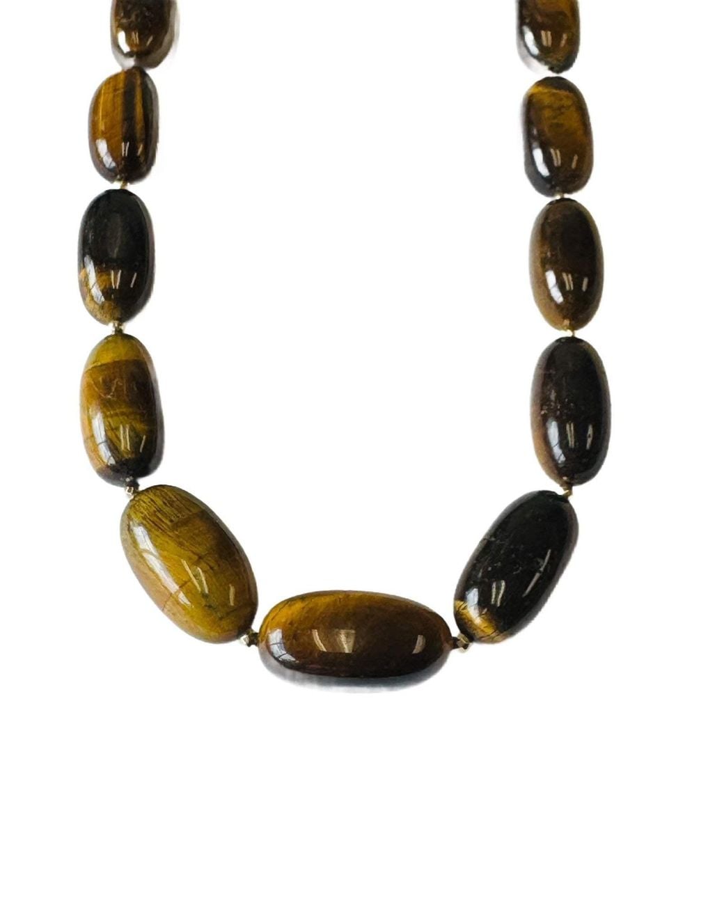 Lexi Jewelry Black Golden Ember Tiger Eye Statement Necklace