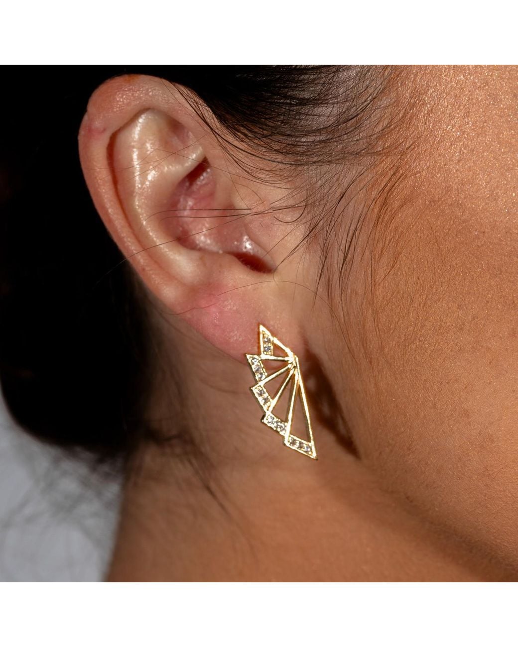 Lucy Quartermaine Metallic Angel Wing Studs