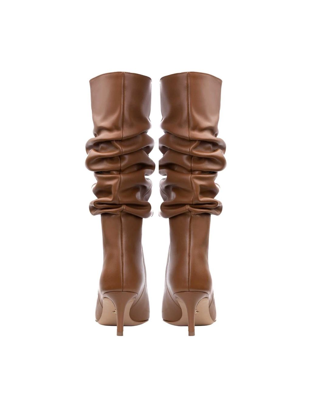 Ginissima Brown Caramel Leather Eva Boots