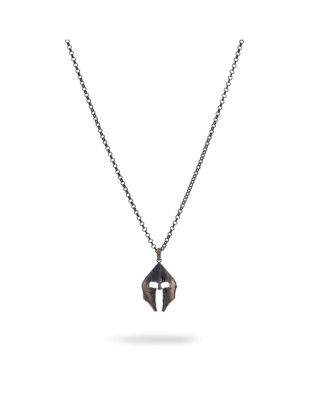 Ebru Jewelry Metallic Spartan Warrior Sterling Necklace for men