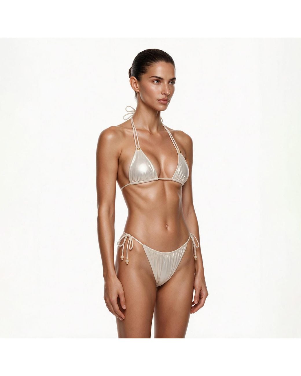 Second Skin Solution White La Brisa Top Pearl
