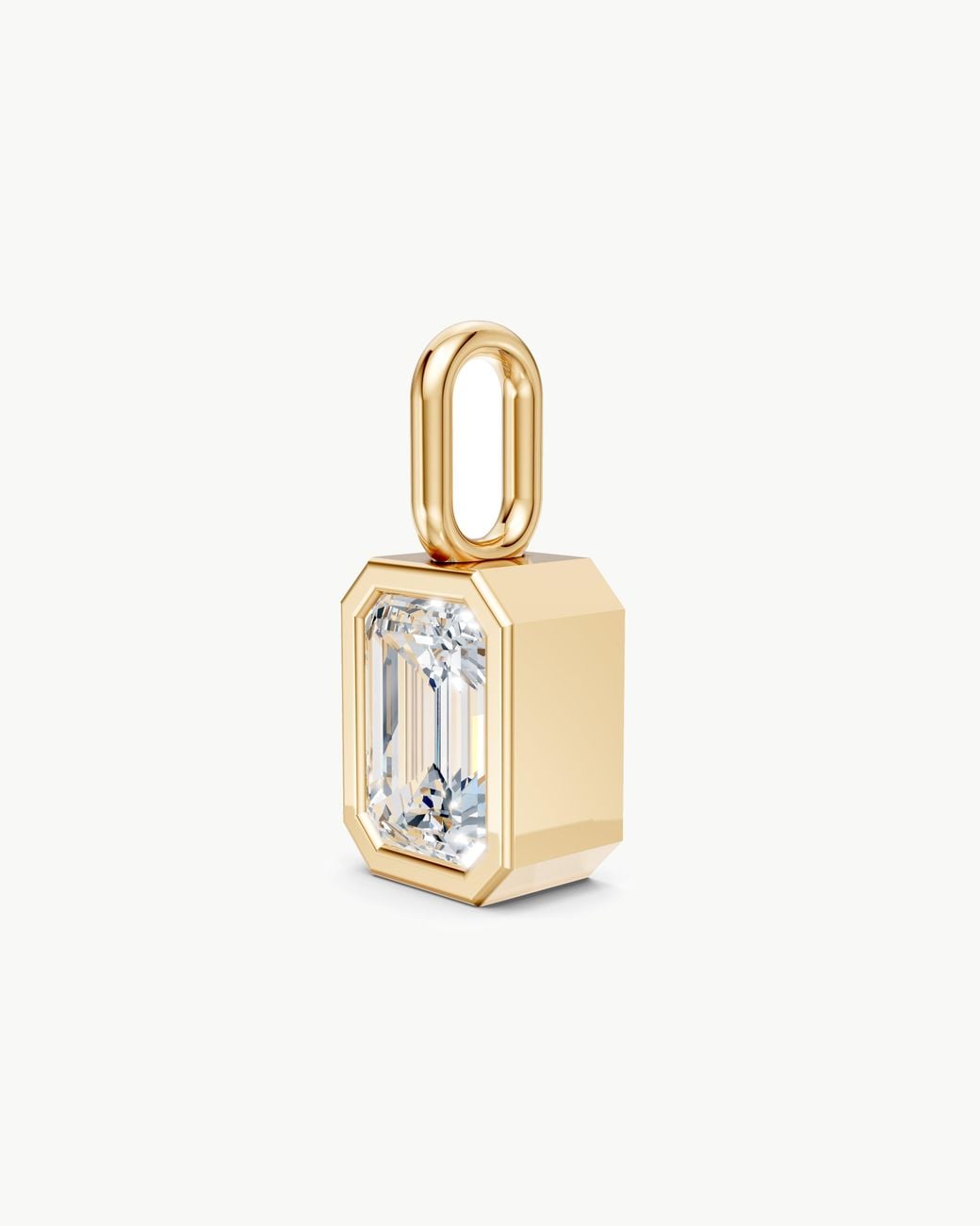 Öugie Metallic The Emerald Cut Diamond Bezel Pendant