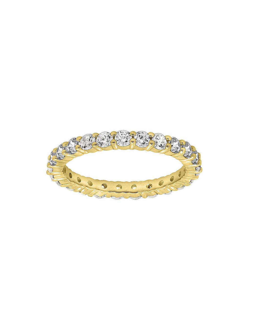 Diamonbliss Metallic Two Carats Round Eternity Ring