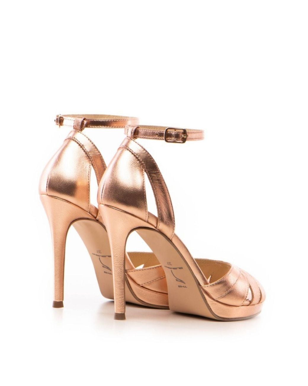 The 5Th Element Metallic Sia Rose Platform Sandals