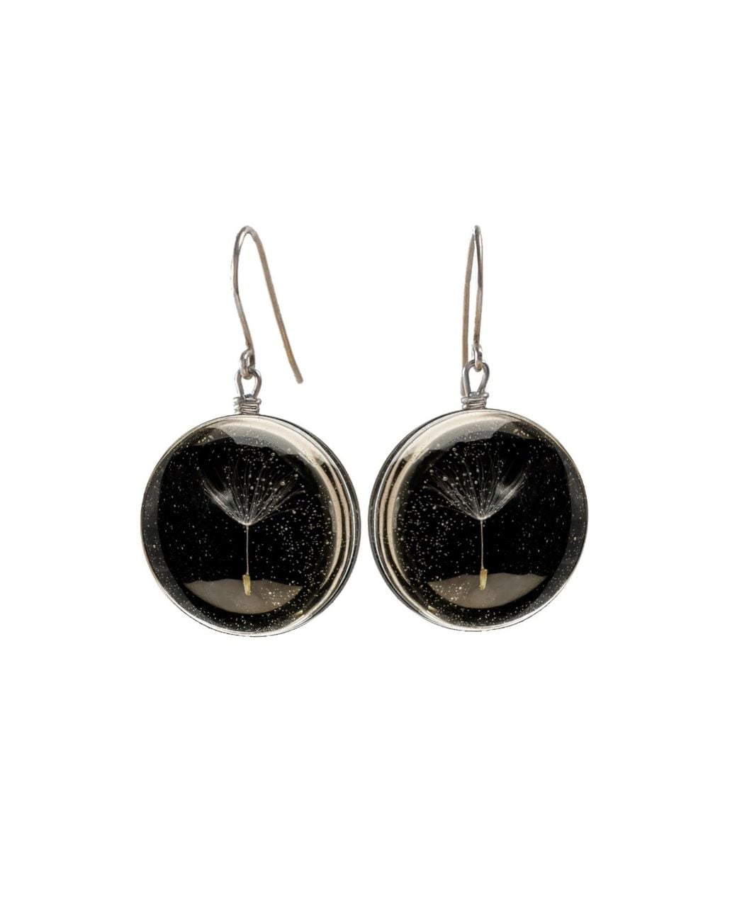 Laura Daili Black Glass Earrings