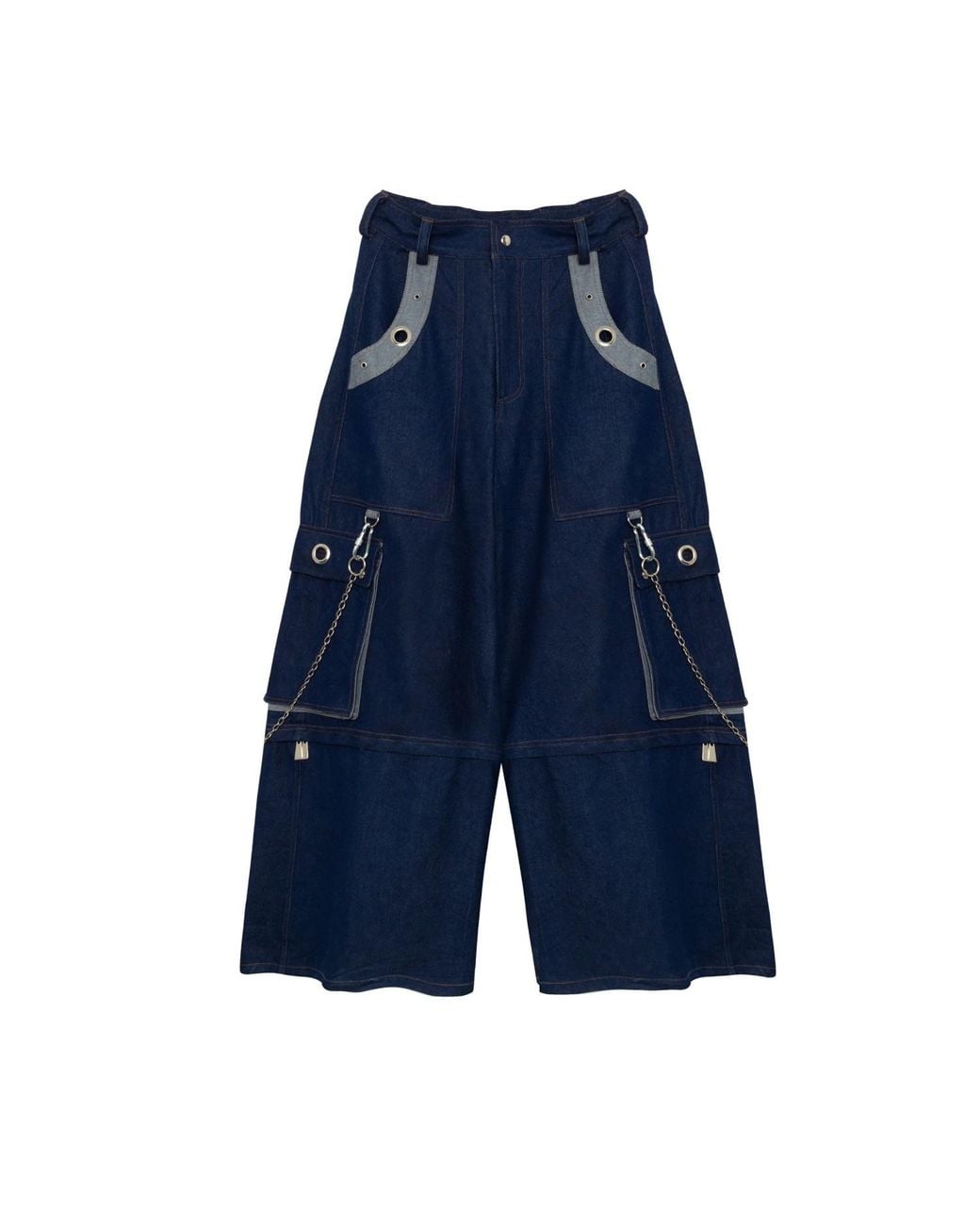 Paloma Lira Blue Punk Wide Leg Pants for men