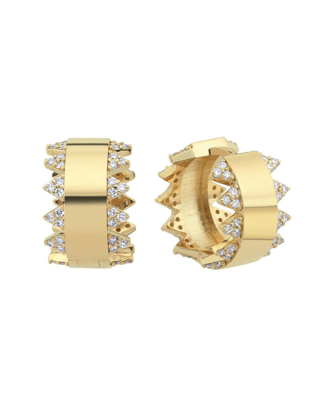 Dime Tribe Metallic Hoop Earrings