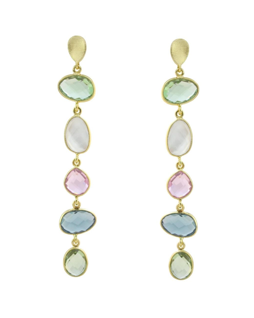 Marcia Moran Green Nana Multicolor Stone Earrings