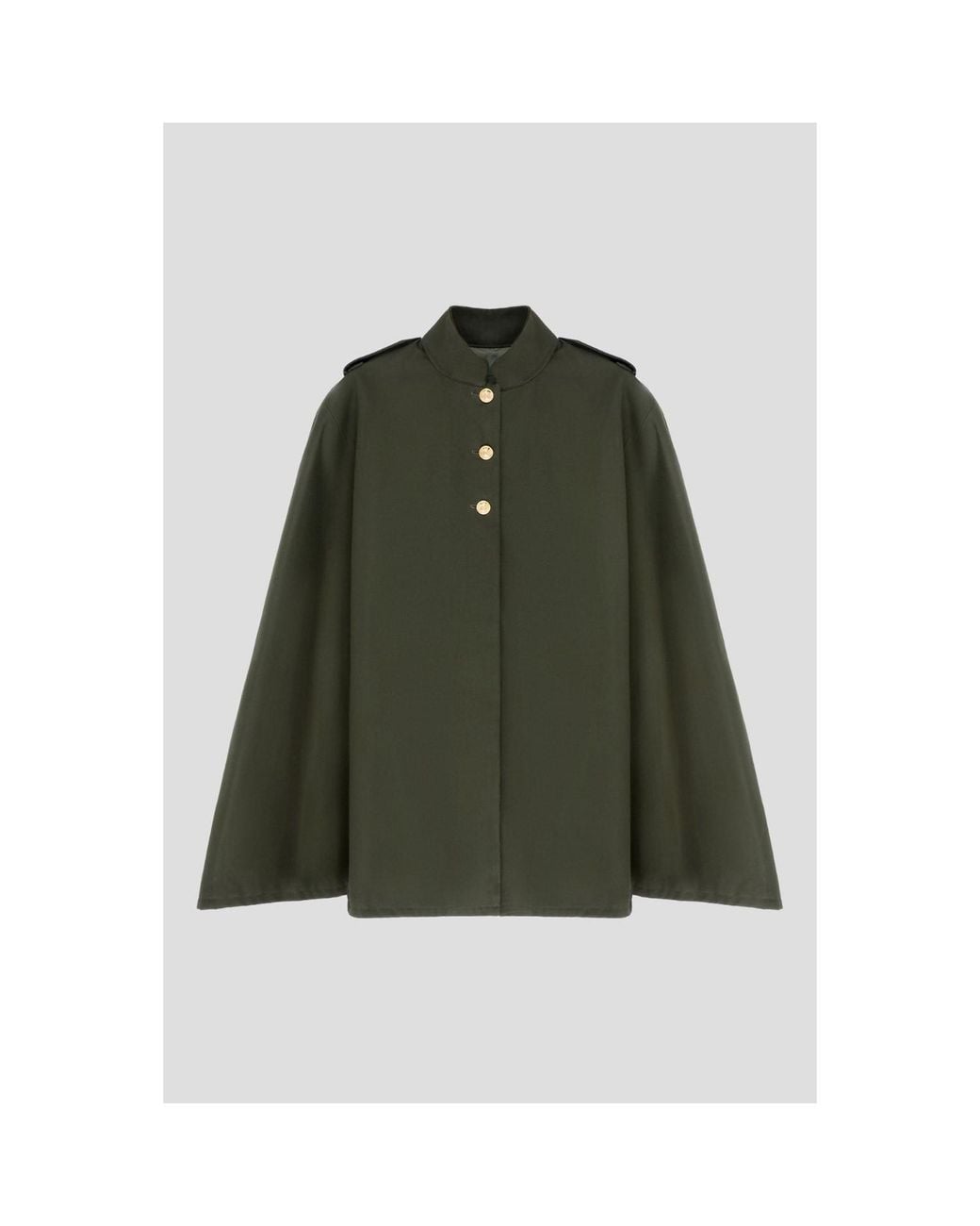Coulange Green M83 Khaki Water-Repellent Cape Coat