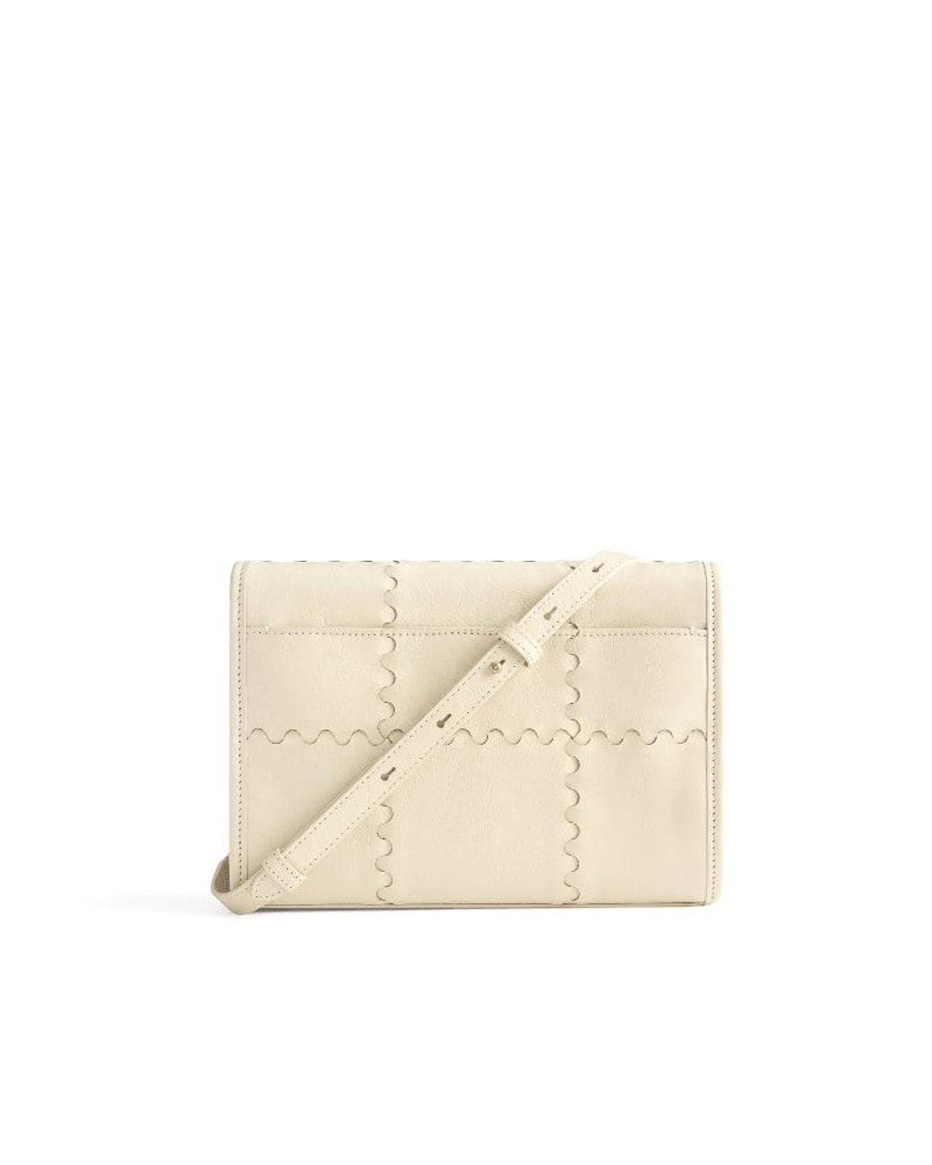Orange Cube Natural Mosaic Crossbody Bag