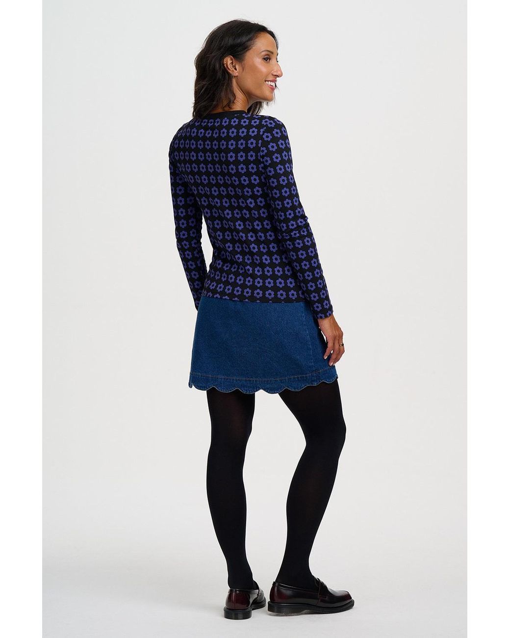 Sugarhill Blue Josie Jersey Top Floral