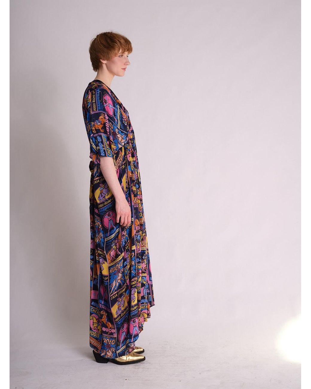 Any Old Iron Blue Rodeo Kaftan Dress