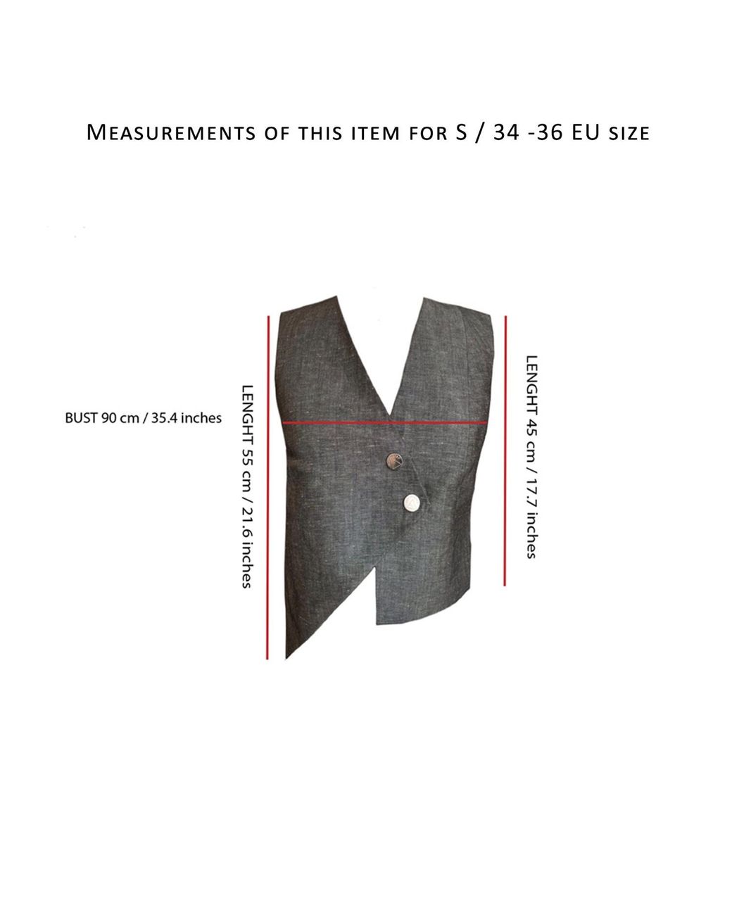 Mirimalist Gray Soul Linen Vest