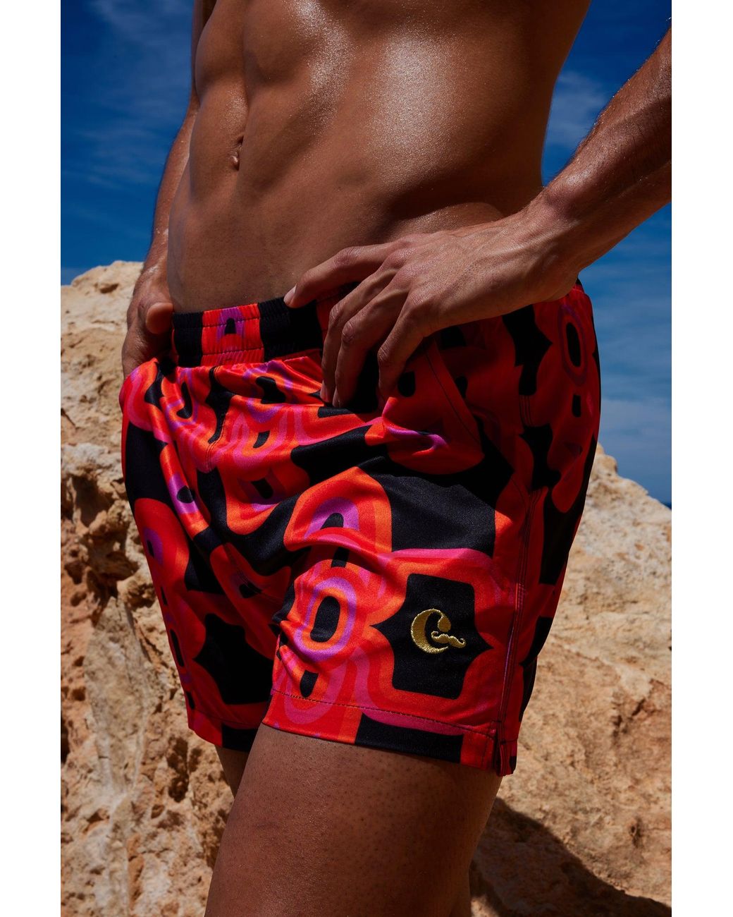 Julia Clancey Red South Bay Boardie Olympia for men