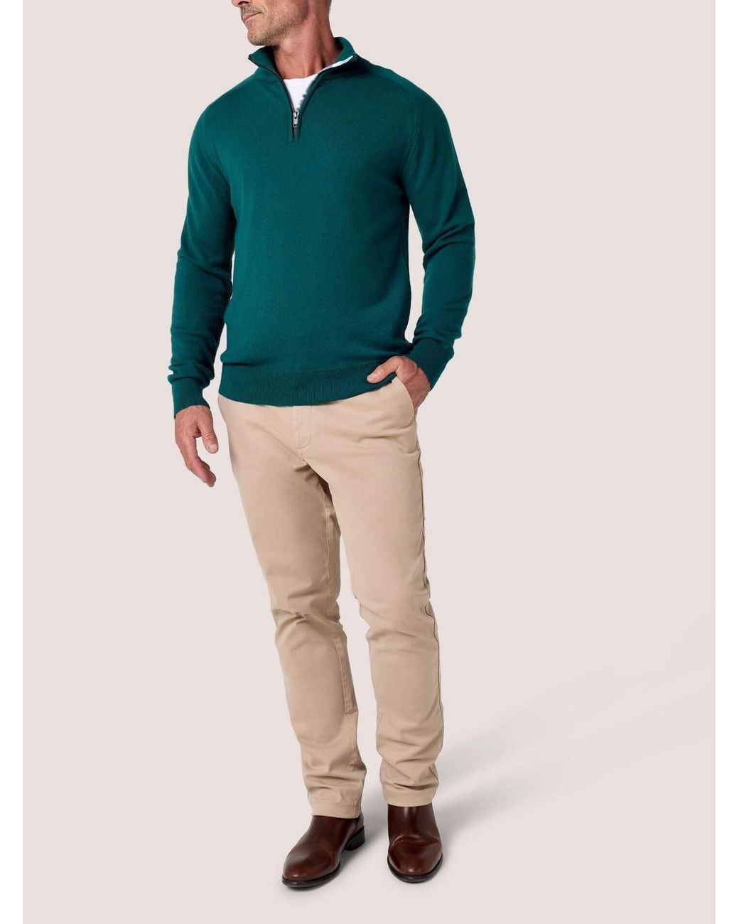 Koy Clothing Green Quarter Zip for men