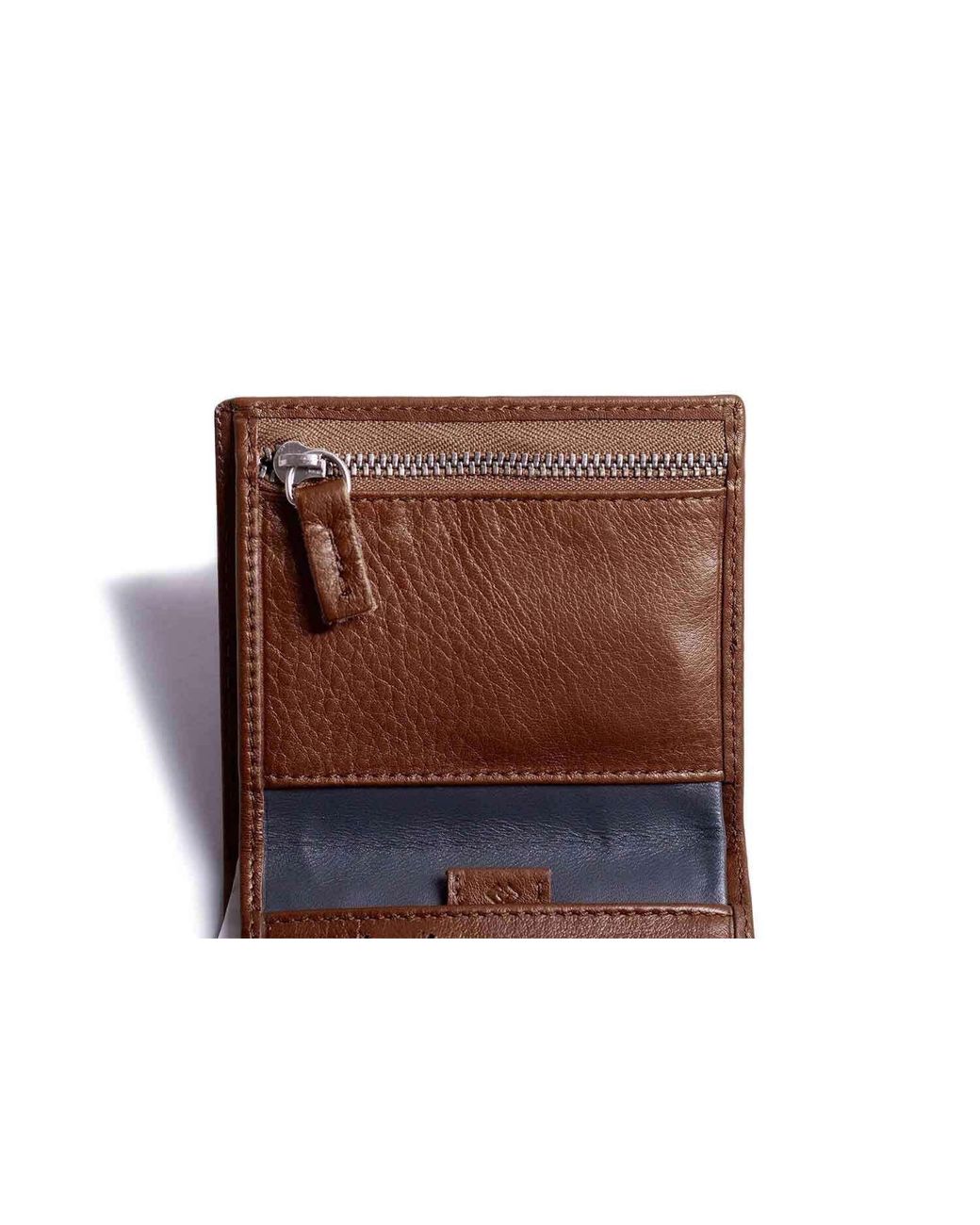 Harber London Black Leather Bifold Zip Wallet With Rfid Protection