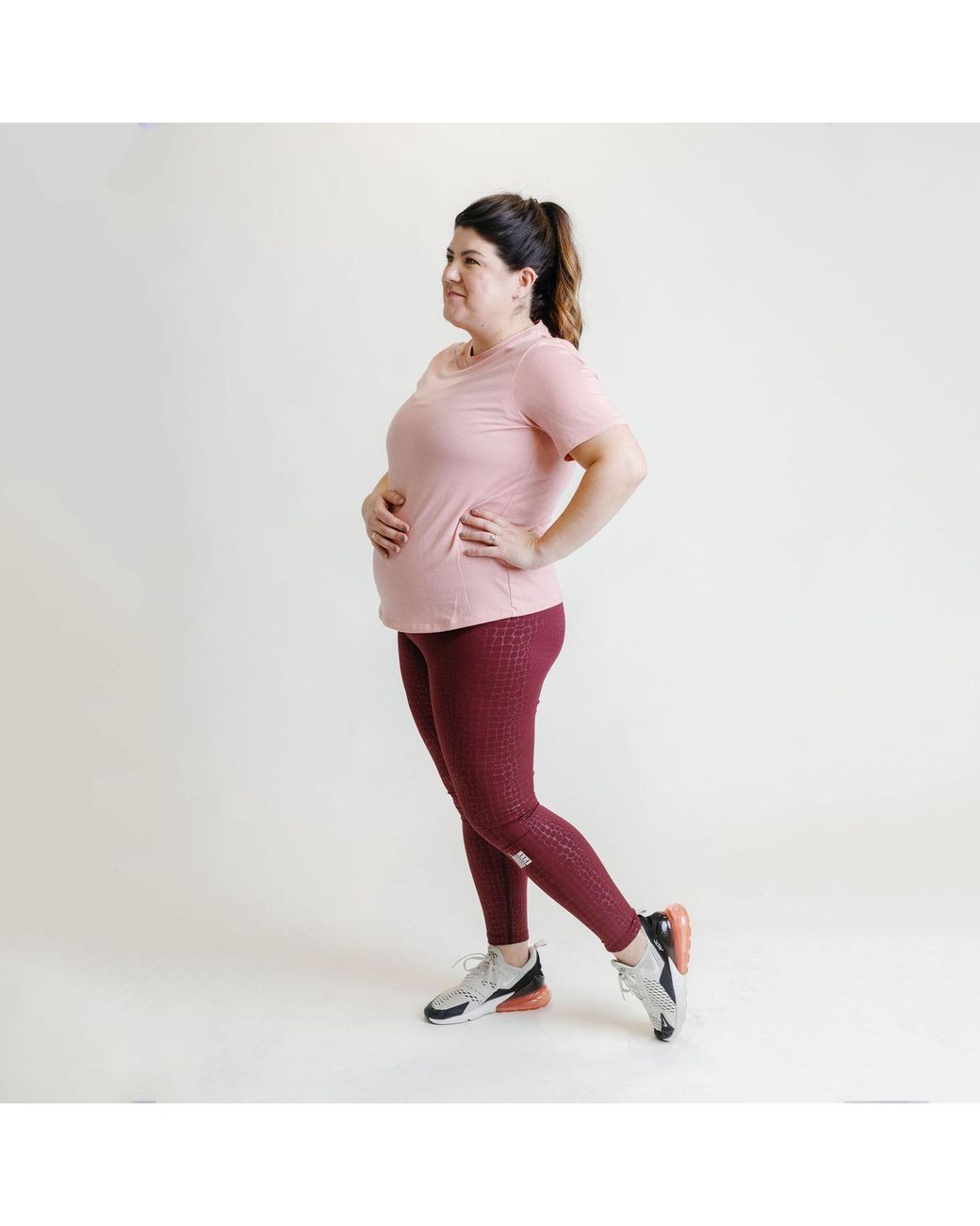 Duofit Maternity Activewear Pink Tommy Tee