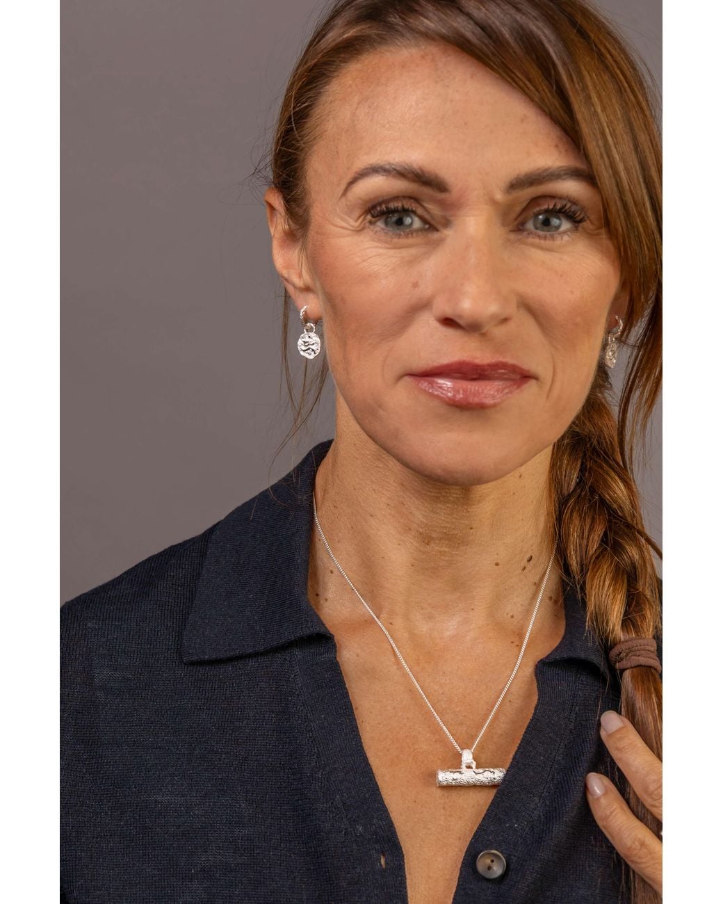 Claire Hill Designs Metallic Difficult Huggie Hoops