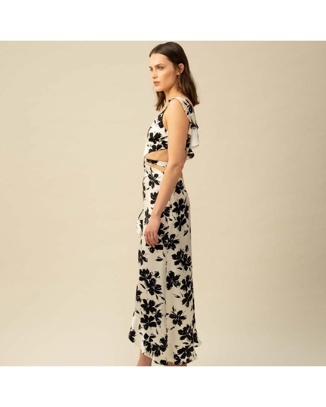 Anse Victorin White Angelina Silk Dress