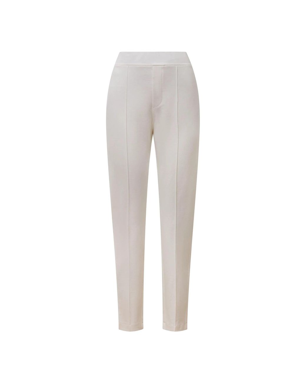 James Lakeland Gray Cigarette Trousers Cream