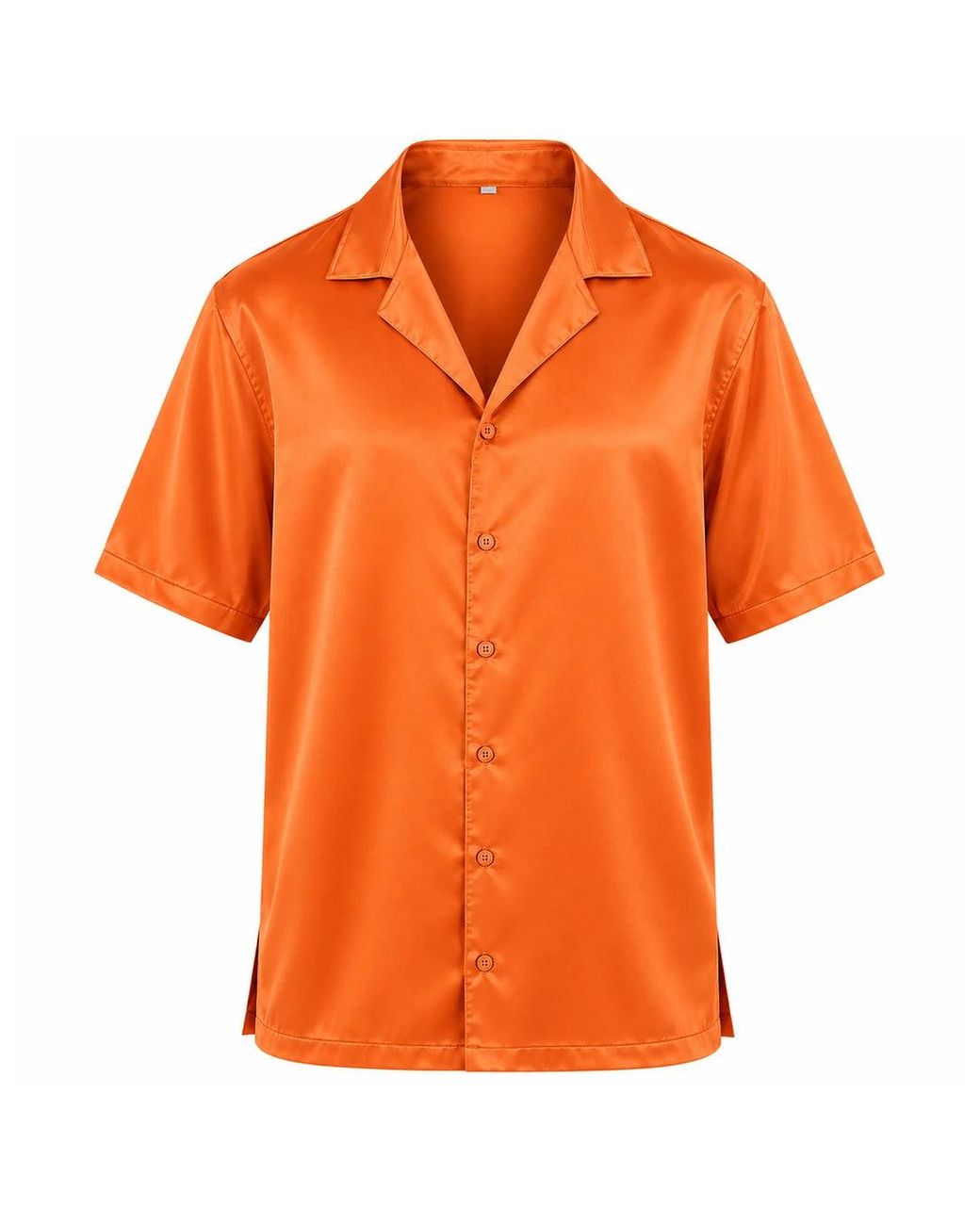 Hustle Orange Fenyx Rising Satin-Shirt for men