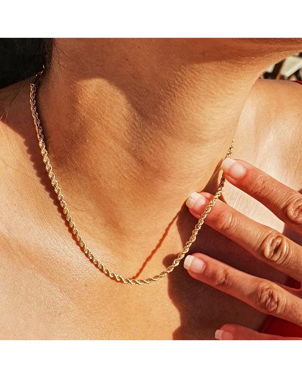 Sophelia Metallic Plated Everyday Rope Chain Necklace