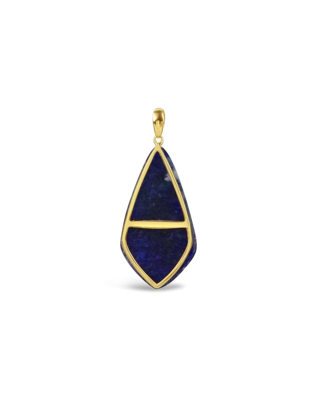 Bellus Domina Blue Sterling Plated Sodalite & Jade Pendant