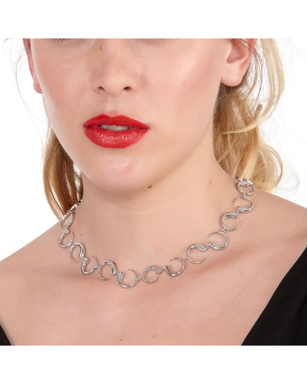 Lucy Quartermaine Metallic Solid Sterling Luna Necklace