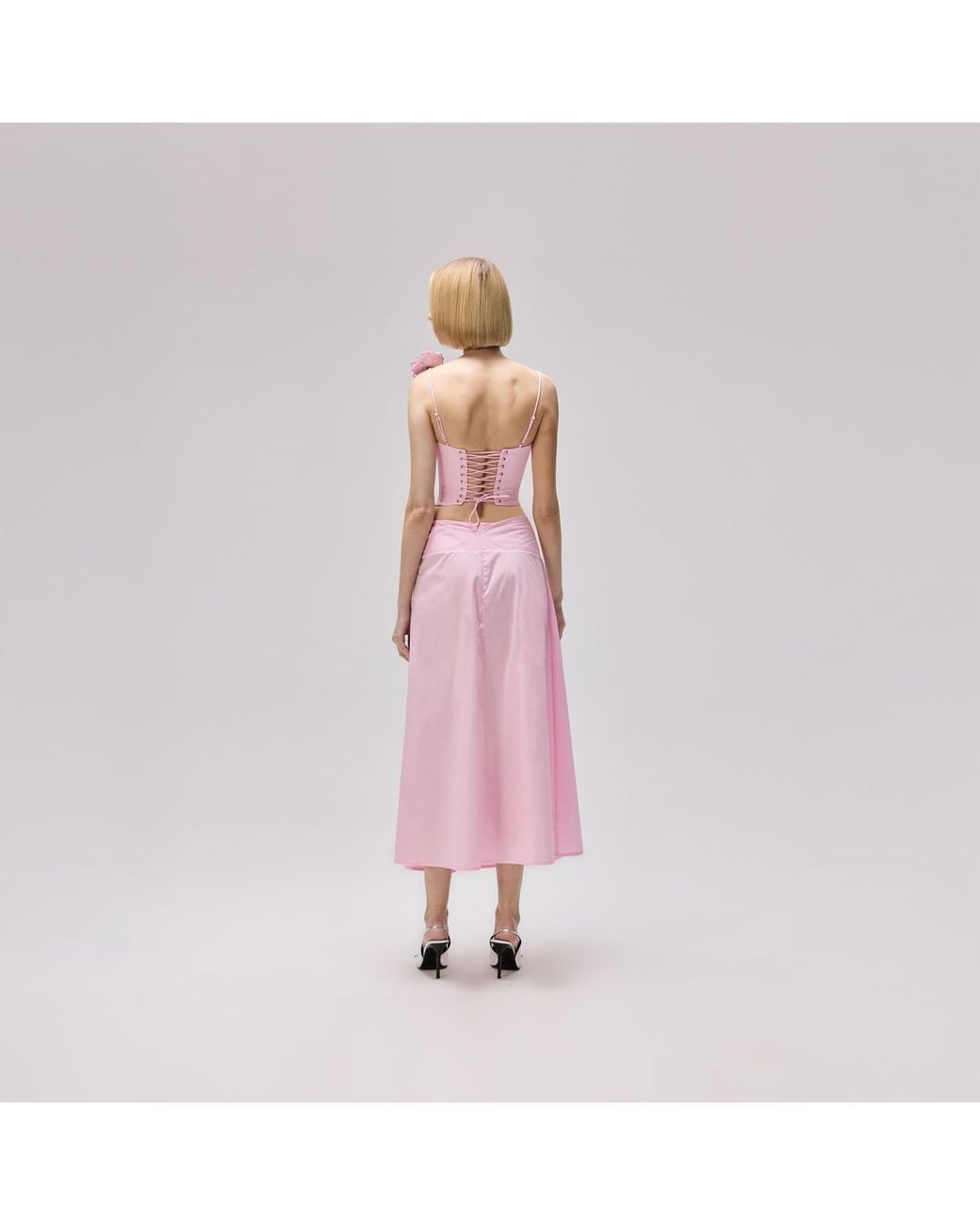 Herfetch Pink Blush Midi Skirt