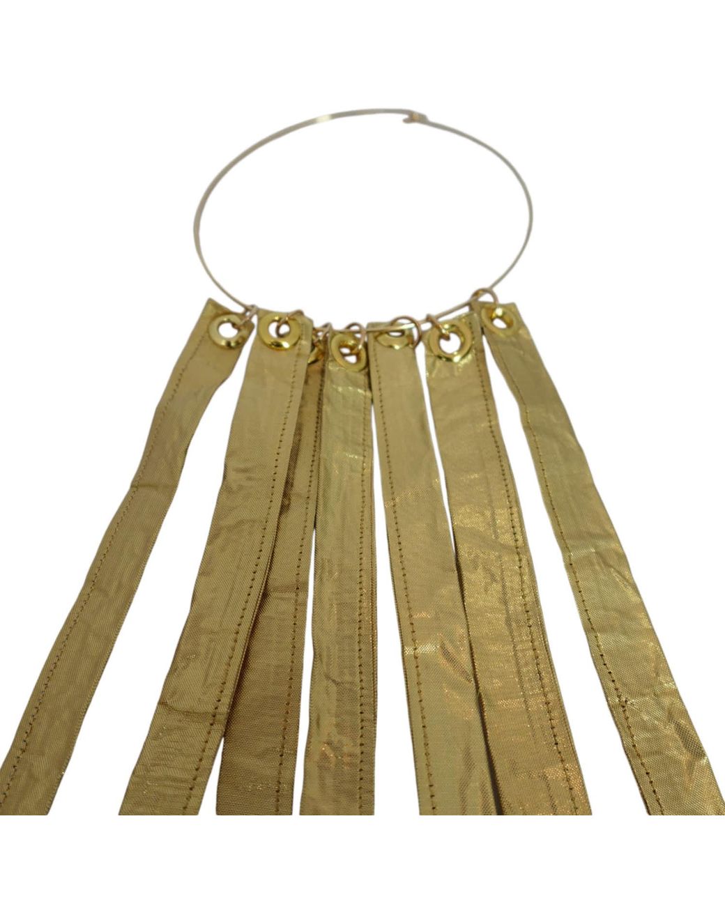Romer Millinery Metallic Silk Bar Choker
