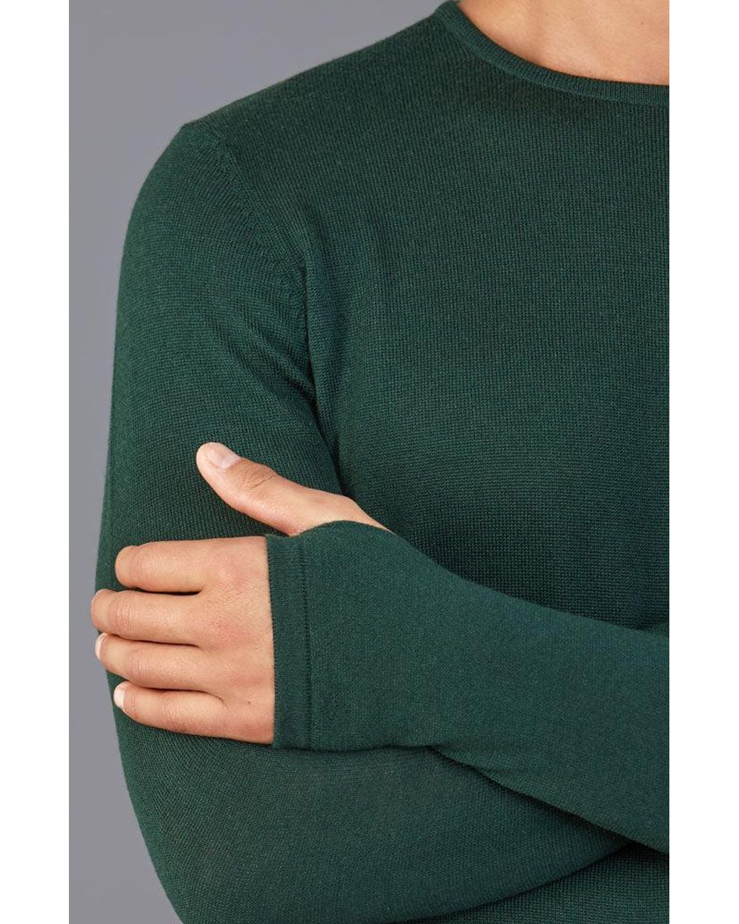 Paul James Knitwear Green Heavyweight Merino Activewear Training Kratos Top for men