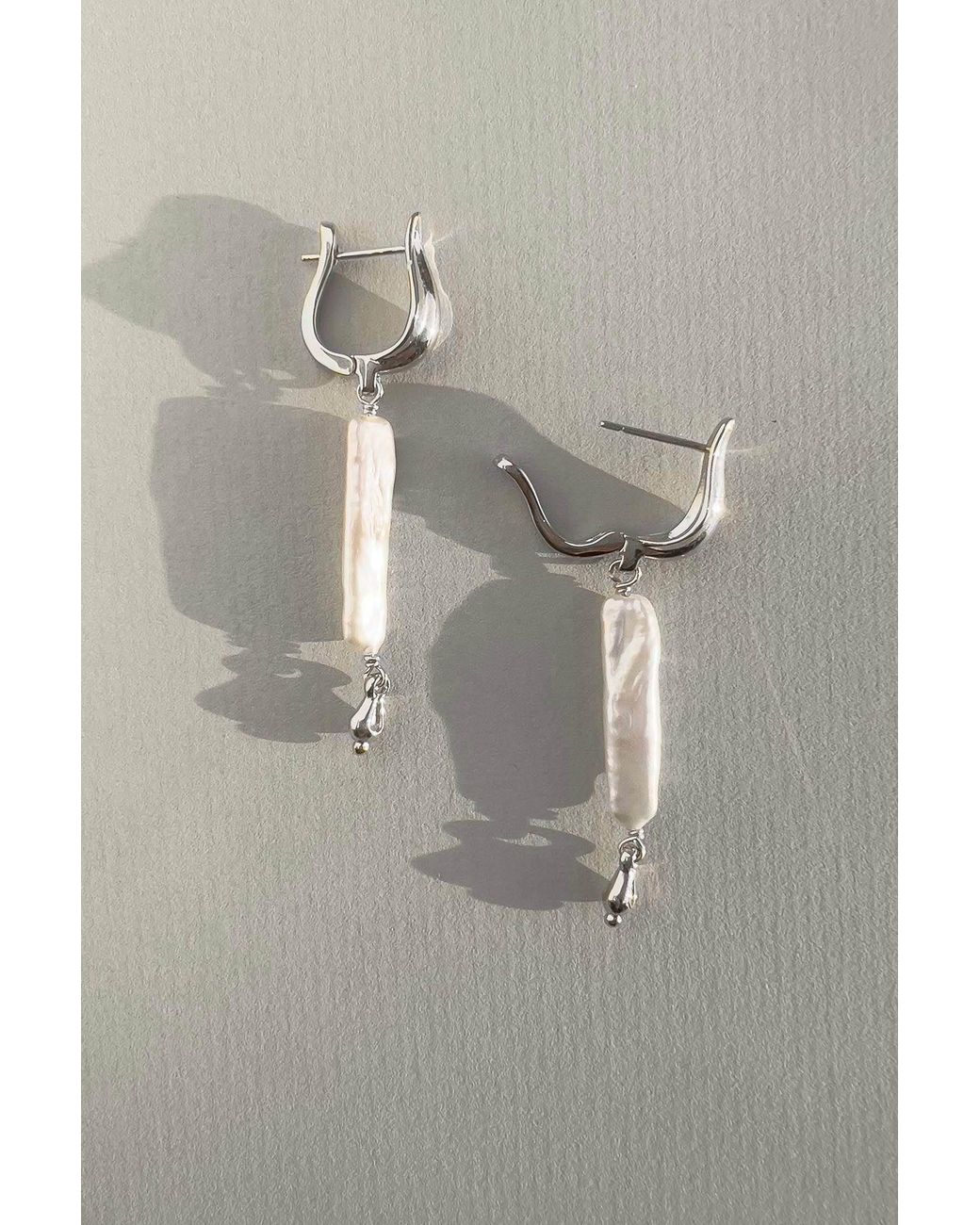 Astor & Orion White Artemis Pearl Huggies Sterling