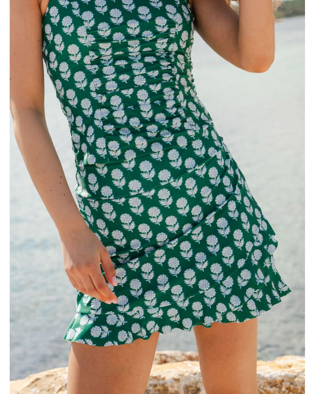 Lime Ricki Swimwear Green Juniper Charm Ruffle Skirt