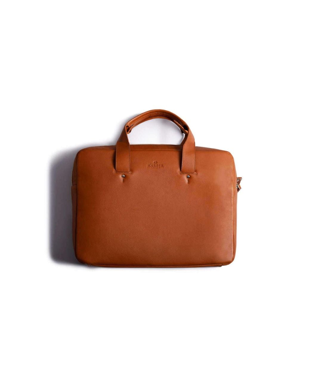 Harber London Brown Everyday Leather Briefcase for men