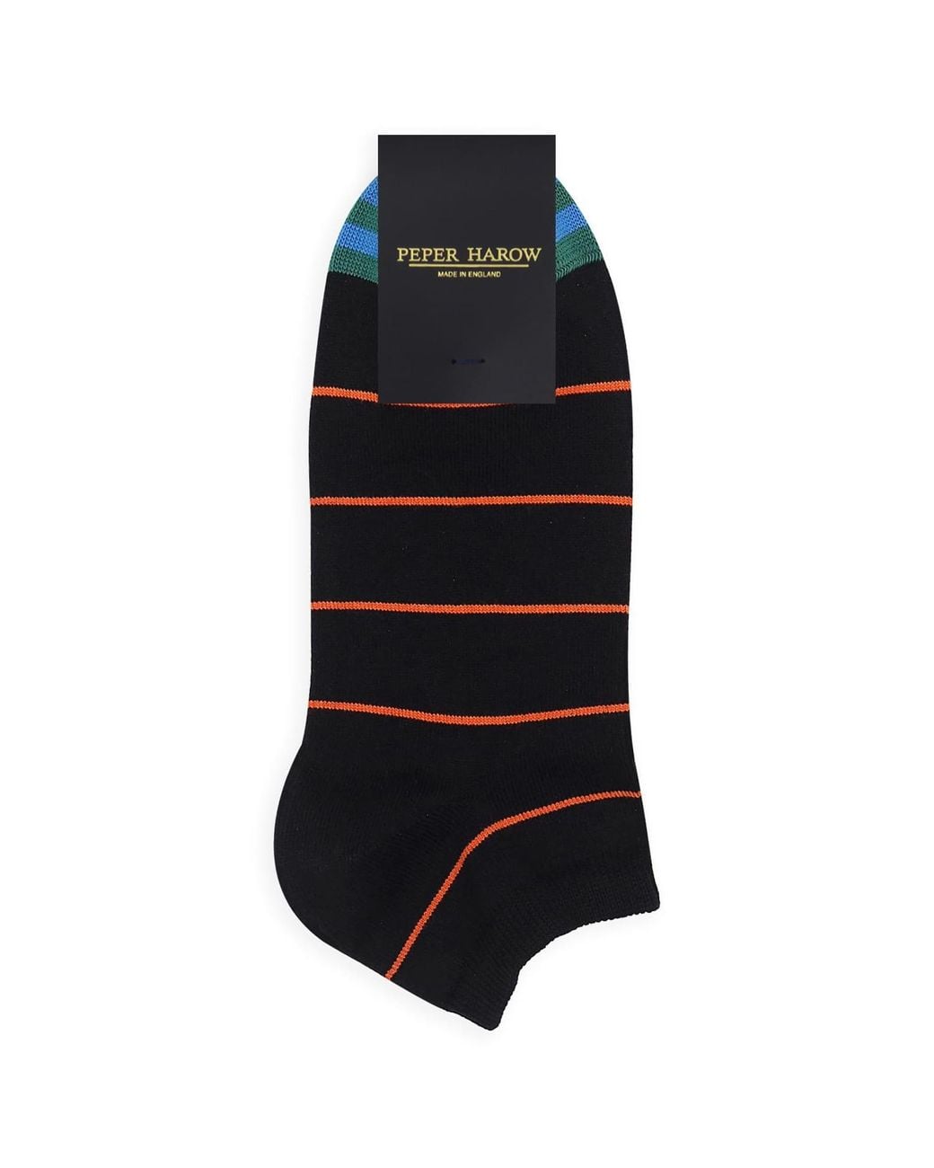 Peper Harow - Made in England Green Thin Stripe & Trainer Socks Bundle for men